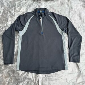 Alo Yoga Sweatshirt Gray 1/4 Quarter Zip Long Sleeve Stretch Sz large men